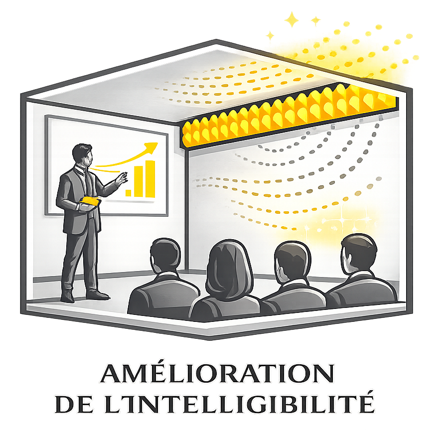 Amélioration de l'intelligibilité de la parole - Flocage acoustique